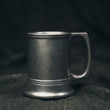 Full view of the vintage Carson pewter mug with a clean, classic silhouette and smooth polished finish.