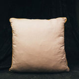 Back view of the Elixir of Life pillow featuring cream velvet for a soft, elegant contrast to the illustrated front.