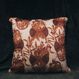 Elixir of Life pillow in rich velvet with illustrated botanicals, perfect for adding a ritual-ready accent to your space.