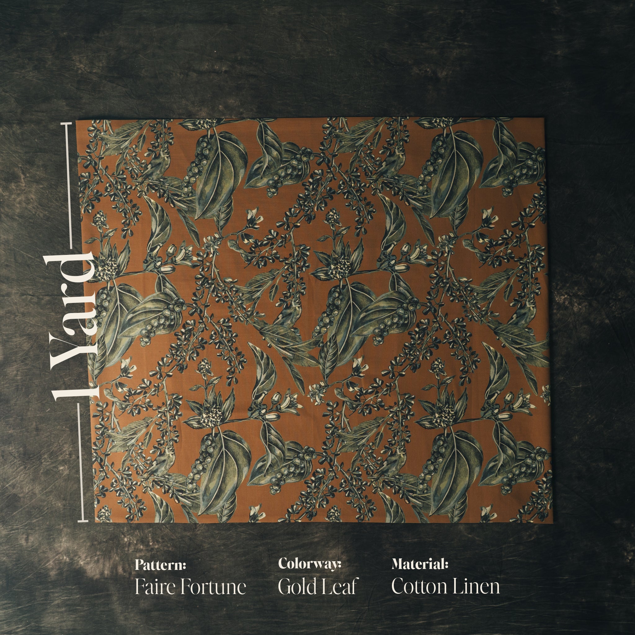 Faire Fortune Fabric | Gold Leaf