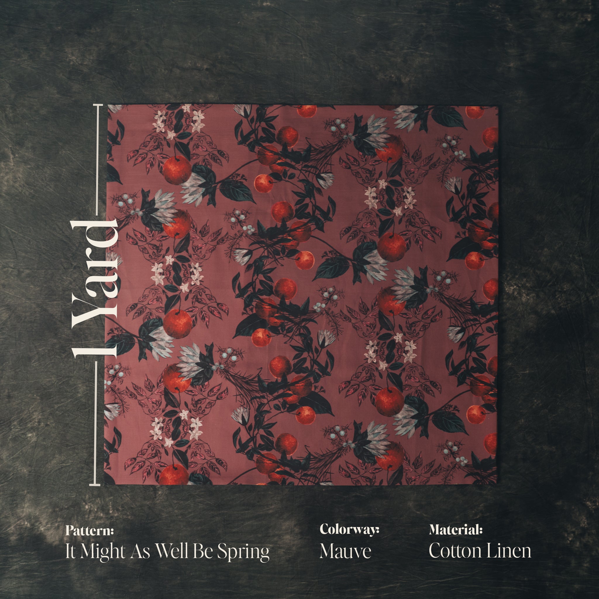 It Might As Well Be Spring Fabric | Mauve