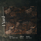 The Night's Tale Tavern sample fabric with a measurement of '1 Yard', Pattern, colorway, and material information 
